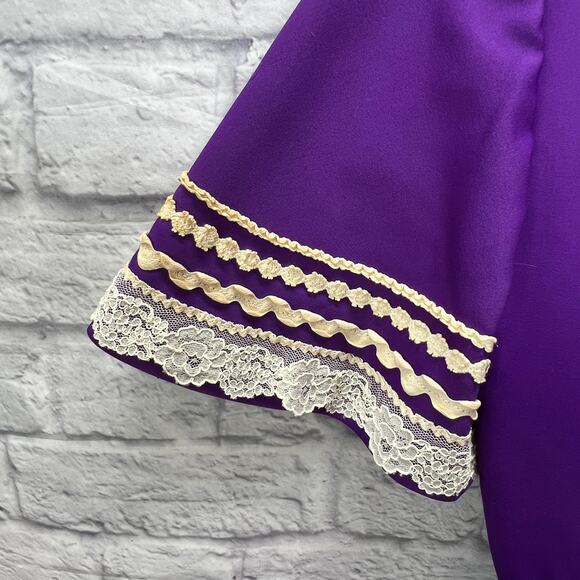 Vintage Kate Schorer Square Dance Full Circle Dress Purple Western Rockabilly S - Picture 5 of 8
